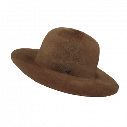 Noleta Capeline brown wool felt - Barts