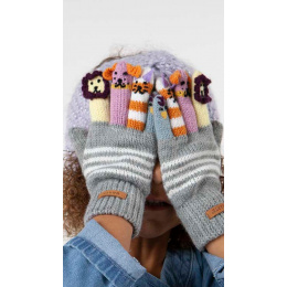 Children's gloves with Puppet face -Barts