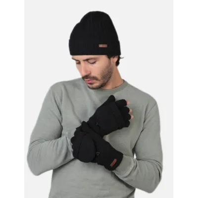 Gant/Moufles Laine Haakon Noir - Barts Reference : 8676 | Chapellerie Traclet