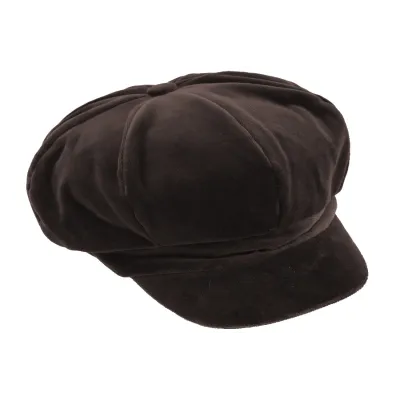 Cap Gavroche Lisa Velvet Brown - Traclet