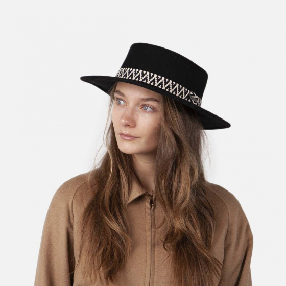 Gambler hat black wool felt - Barts