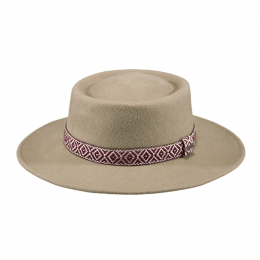 Gambler hat brown wool felt - Barts