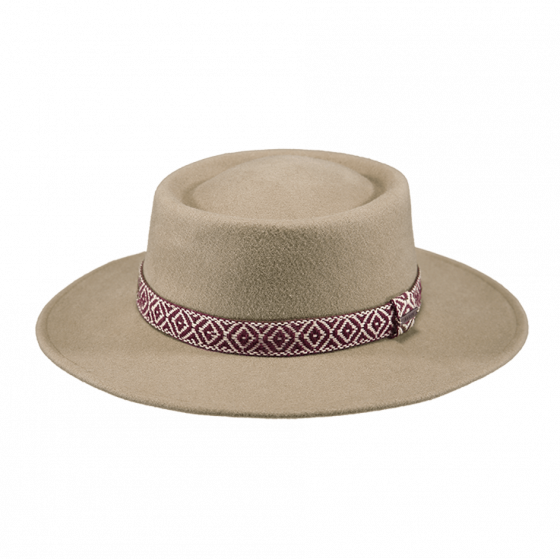 Gambler hat brown wool felt - Barts