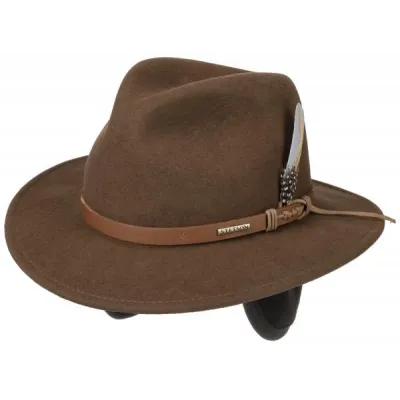 Hershey Traveler Hat Vitafelt with Ear Flaps Brown Felt - Stetson Reference: 13823| Traclet Hat Shop