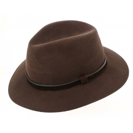 Traveller Aquila Brown Wool Felt Hat - Traclet