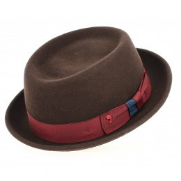 Chapeau Porkpie MY WAY Feutre Marron - TRACLET