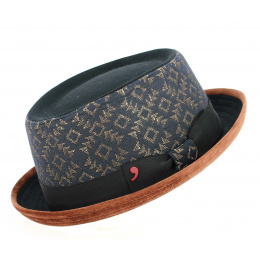 Navy Perouse Porkpie Hat - Traclet