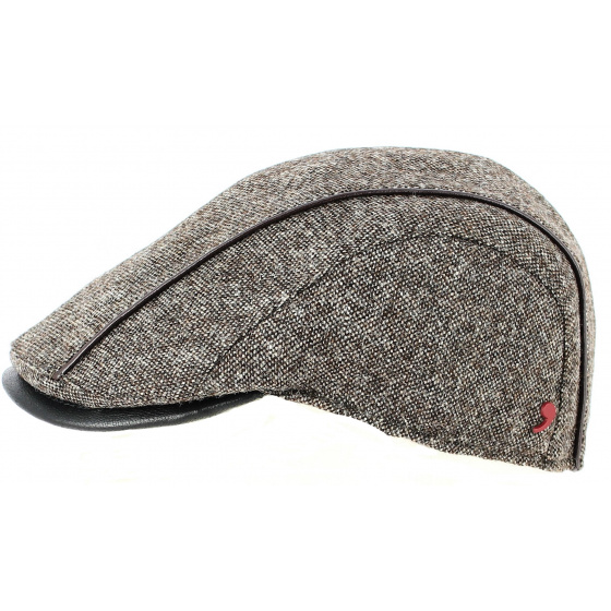 Casquette Plate Naples Tweed Marron- Traclet Casquette Plate Naples Tweed Marron- Traclet