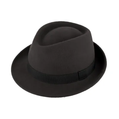 Chapeau Porkpie Bilbao feutre Gris - Traclet Reference : 11056 | Chapellerie Traclet
