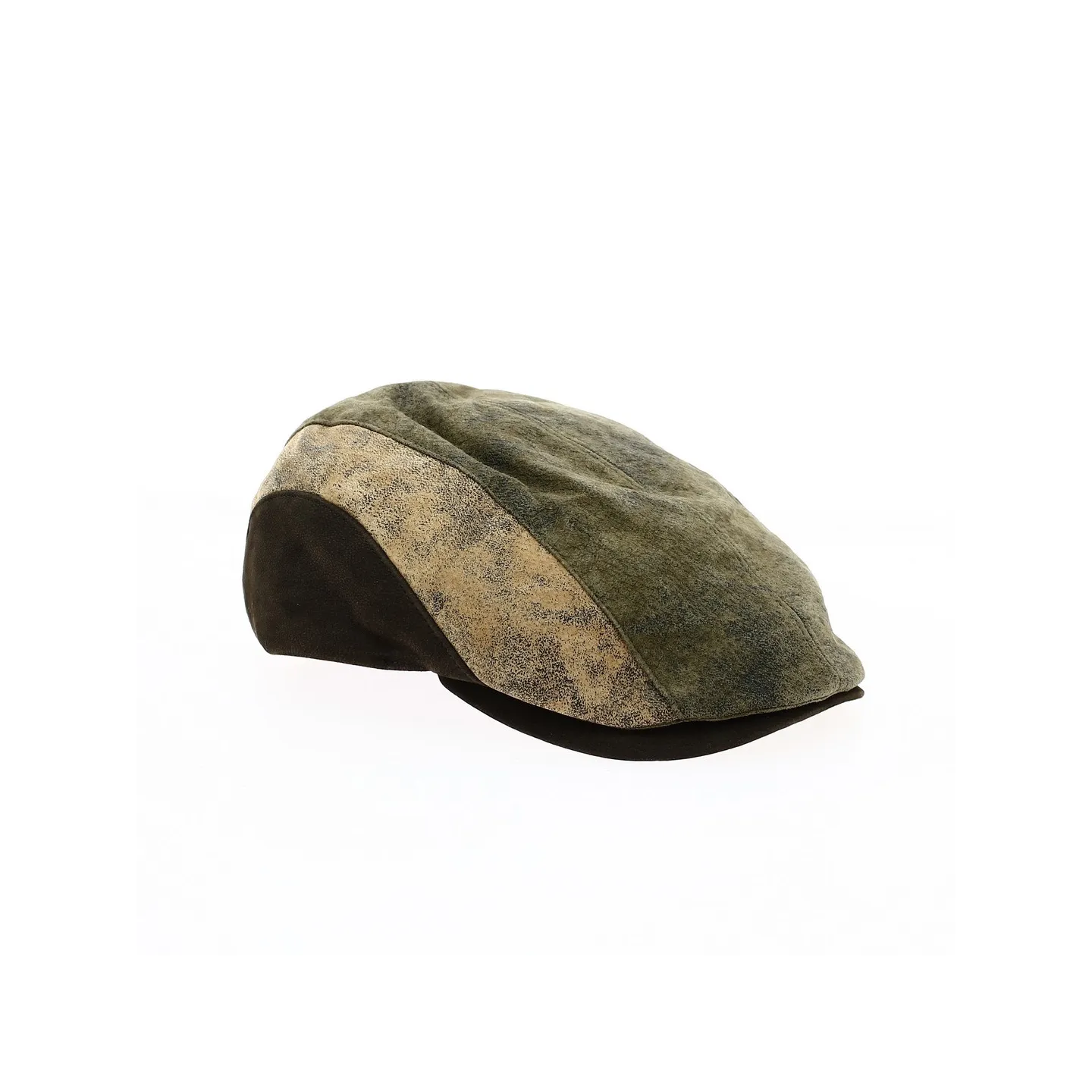 Verona Patchwork Leather Flat Cap- Traclet