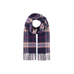 Navy Blue Plaid Glasgow Scarf - Traclet