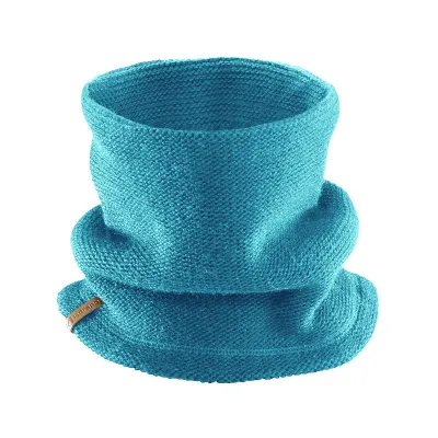 Thick lagoon blue neck warmer - le drapo