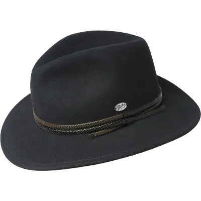 Fedora Nelles Black Wool Felt Hat - Bailey