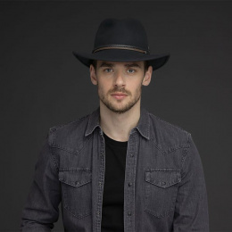 Chapeau Fedora Nelles Feutre Laine noir - Bailey