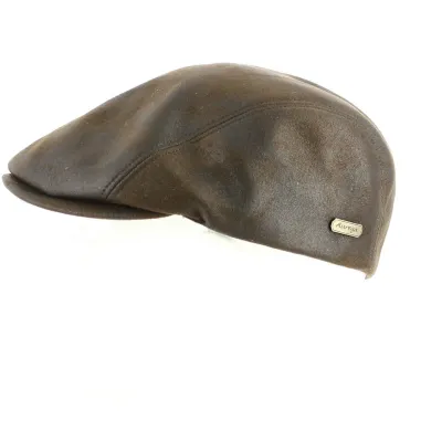 Casquette Plate Napoli marron polyester - Traclet