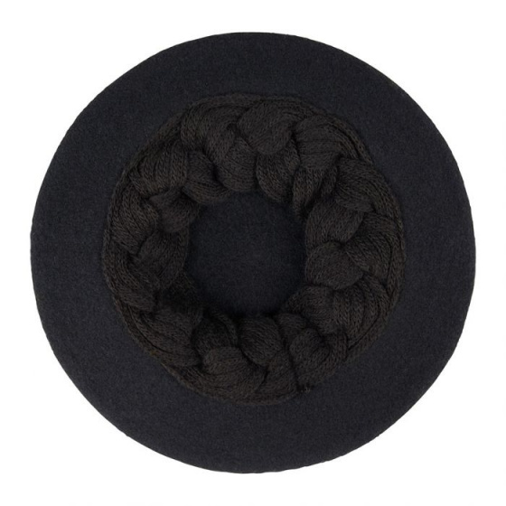 Béret Pina Noir Laine - Héritage par Laulhère