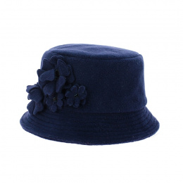 Fleury blue cloche hat - Traclet