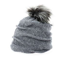 Nani grey pompom hat - Traclet