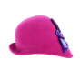 Clara wool cloche hat pink fushia - Traclet