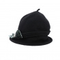 Martine cloche hat black wool - Traclet