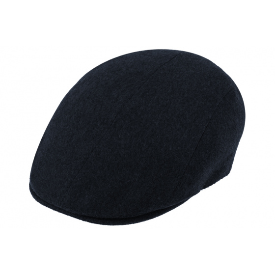 La Sharko black cashmere flat cap - Traclet