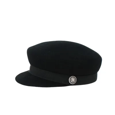 Casquette bombée La Joka feutre laine noir - Traclet