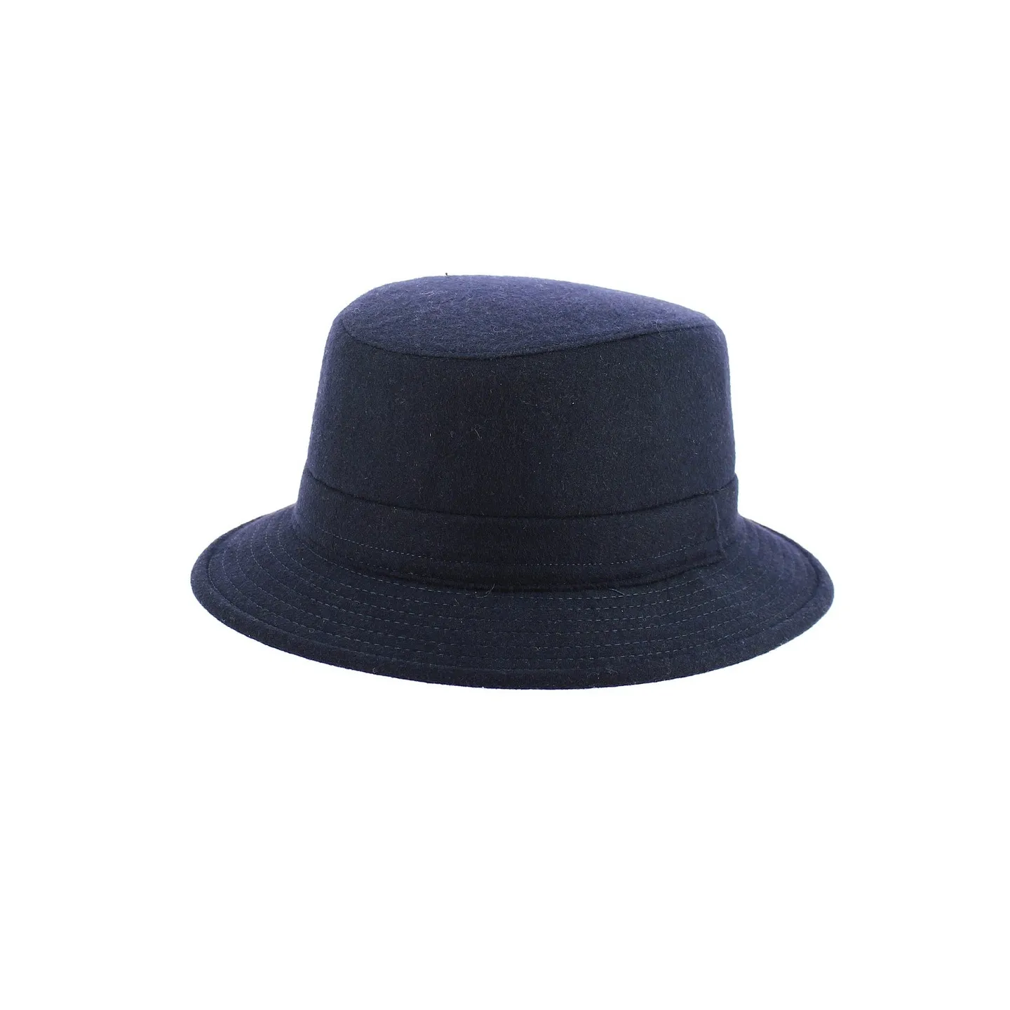 Navy Blue Wool Bucket Hat - Traclet