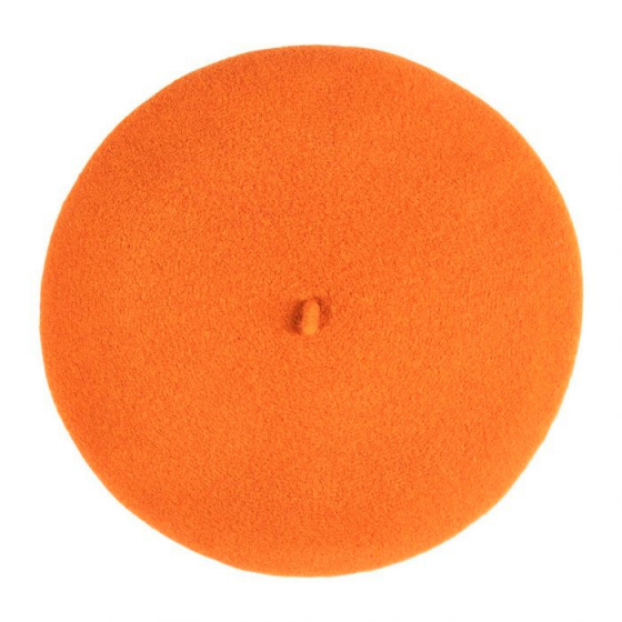 Orange Wool Paris Beret - Heritage by Laulhère