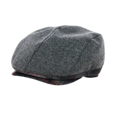 Casquette plate DIDIER laine grise - Crambes