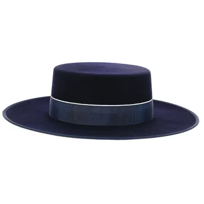 Chapeau Cordobes Andalou Feutre Marine Reference : 14043| Chapellerie Traclet