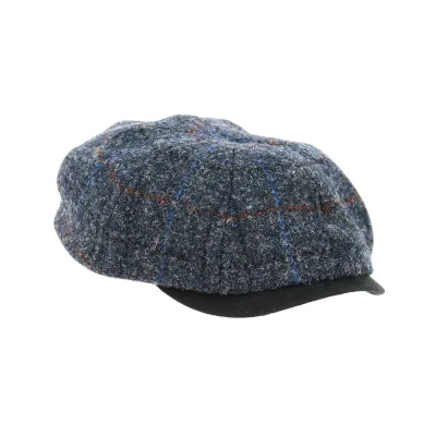 Casquette Huit cotes Houston laine bleu - Crambes