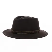 Chapeau Traveller Paris Feutre Laine Marron - Traclet