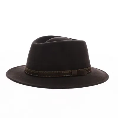 Chapeau Traveller Paris Feutre Laine Marron - Traclet