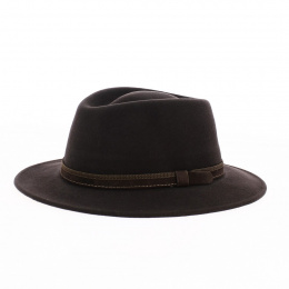 Traveller Hat Paris Brown Wool Felt Earmuff - Fléchet
