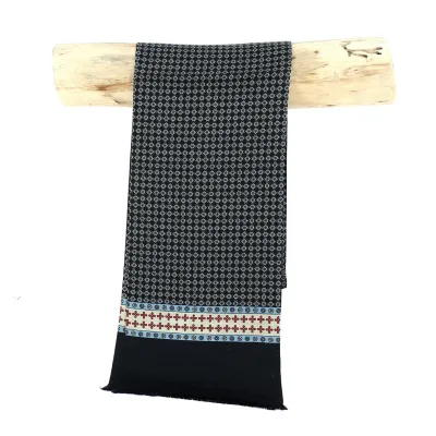 Julian navy blue silk scarf - Traclet