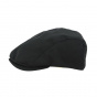 David polyester flat cap black - Crambes