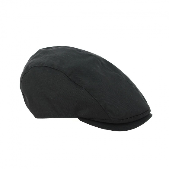 David polyester flat cap black - Crambes