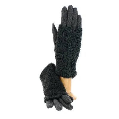 Gants tricotés gris - Traclet