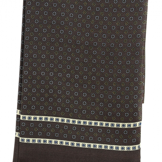Foulard en soie Pola marron - Traclet
