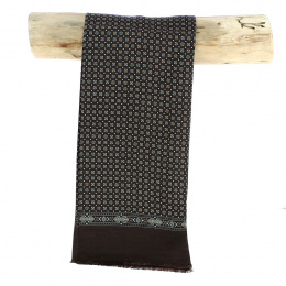 Brown Yoly silk scarf - Traclet