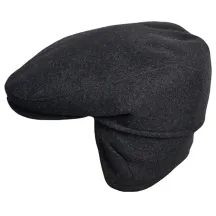 Casquette Plate Firenze Cache-Oreilles Anthracite- Traclet Reference : 4317 | Chapellerie Traclet