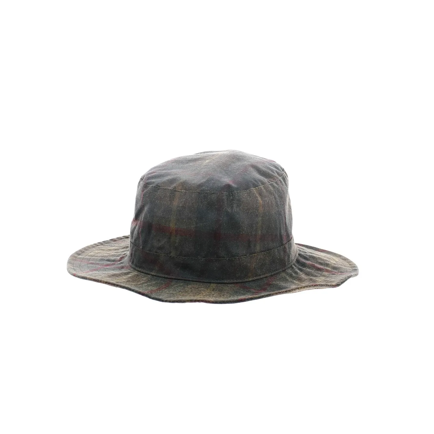 Chapeau Traveller coton marron et rayures tricolores - Flechet