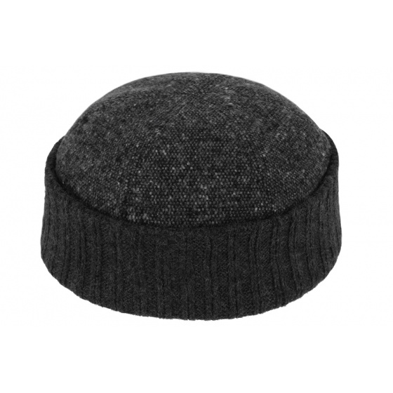 Docker Beanie with Cuff Baia Wool Anthracite - Traclet Docker Beanie with Cuff Baia Wool Anthracite - Traclet