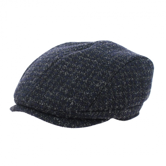 Casquette plate Didier laine bleu nuit - Crambes Casquette plate Didier laine bleu nuit - Crambes