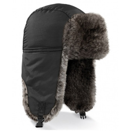 Black Faux Fur Trapper Hat - Traclet