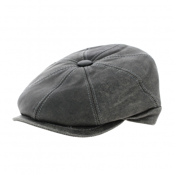 Harris Eight Rib Cap Grey Leather - Fléchet