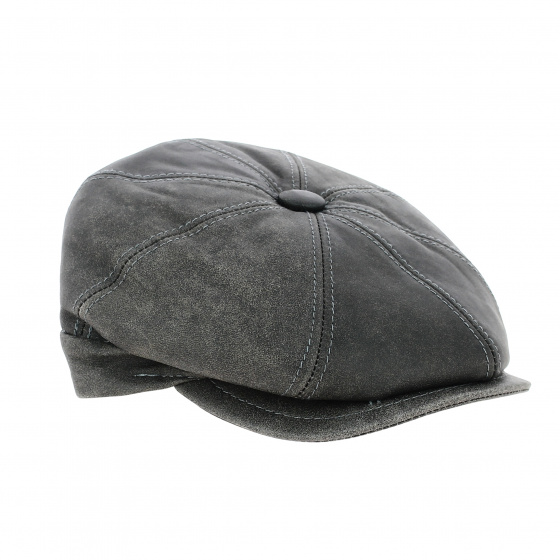 Harris Eight Rib Cap Grey Leather - Fléchet