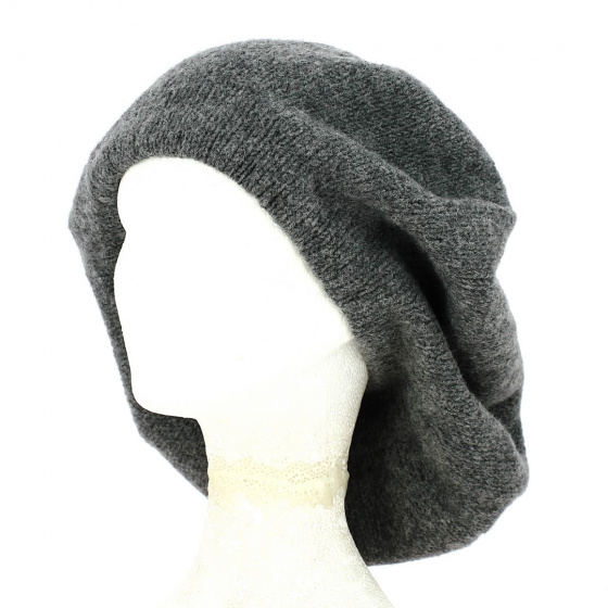 Irish Wool Beret Grey Charcoal - Traclet