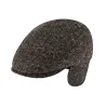 Casquette Plate Cache-Oreilles Jerzu Laine Chevrons Marron - Traclet