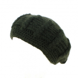 Béret vert kaki Sophie Angora - Traclet